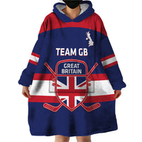 Custom Great Britain Hockey Wearable Blanket Hoodie Go GB Team - Wonder Print Shop