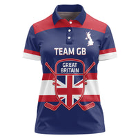Custom Great Britain Hockey Women Polo Shirt Go GB Team - Wonder Print Shop