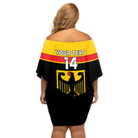Custom Germany Hockey Off Shoulder Short Dress Go German Bearers of the Eagle - Wonder Print Shop