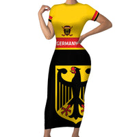 Custom Germany Hockey Short Sleeve Bodycon Dress Go German Bearers of the Eagle - Wonder Print Shop