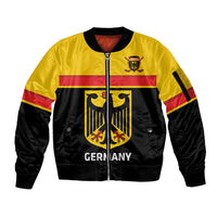 Custom Germany Hockey Sleeve Zip Bomber Jacket Go German Bearers of the Eagle - Wonder Print Shop
