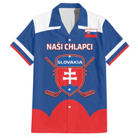 Custom Slovakia Hockey Family Matching Short Sleeve Bodycon Dress and Hawaiian Shirt Go Slovak Our Boys - Wonder Print Shop