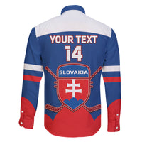 Custom Slovakia Hockey Family Matching Short Sleeve Bodycon Dress and Hawaiian Shirt Go Slovak Our Boys - Wonder Print Shop