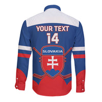 Custom Slovakia Hockey Long Sleeve Button Shirt Go Slovak Our Boys - Wonder Print Shop