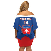 Custom Slovakia Hockey Off Shoulder Short Dress Go Slovak Our Boys - Wonder Print Shop
