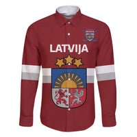 Custom Latvia Hockey Family Matching Off Shoulder Maxi Dress and Hawaiian Shirt 2024 Go Latvija - Wonder Print Shop