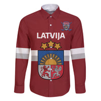 Custom Latvia Hockey Family Matching Puletasi and Hawaiian Shirt 2024 Go Latvija - Wonder Print Shop