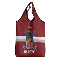 Custom Latvia Hockey Grocery Bag 2024 Go Latvija