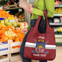 Custom Latvia Hockey Grocery Bag 2024 Go Latvija