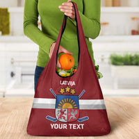 Custom Latvia Hockey Grocery Bag 2024 Go Latvija