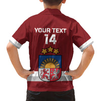 Custom Latvia Hockey Kid Hawaiian Shirt 2024 Go Latvija - Wonder Print Shop