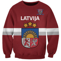 Custom Latvia Hockey Sweatshirt 2024 Go Latvija - Wonder Print Shop