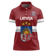 Custom Latvia Hockey Women Polo Shirt 2024 Go Latvija - Wonder Print Shop