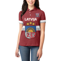 Custom Latvia Hockey Women Polo Shirt 2024 Go Latvija - Wonder Print Shop