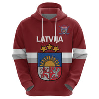 Custom Latvia Hockey Zip Hoodie 2024 Go Latvija - Wonder Print Shop