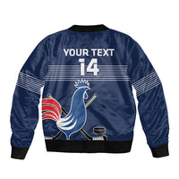Custom France Hockey Bomber Jacket Francaise Gallic Rooster - Wonder Print Shop