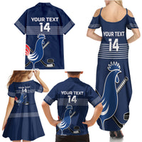 Custom France Hockey Family Matching Summer Maxi Dress and Hawaiian Shirt Francaise Gallic Rooster - Wonder Print Shop
