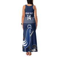 Custom France Hockey Family Matching Tank Maxi Dress and Hawaiian Shirt Francaise Gallic Rooster - Wonder Print Shop