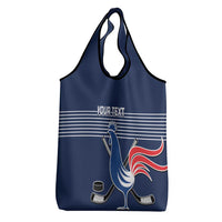 Custom France Hockey Grocery Bag Francaise Gallic Rooster