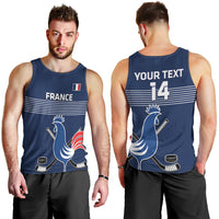Custom France Hockey Men Tank Top Francaise Gallic Rooster - Wonder Print Shop