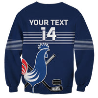 Custom France Hockey Sweatshirt Francaise Gallic Rooster - Wonder Print Shop