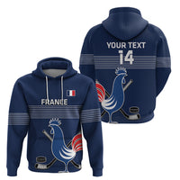 Custom France Hockey Zip Hoodie Francaise Gallic Rooster - Wonder Print Shop