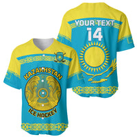 Custom Kazakhstan Hockey Baseball Jersey 2024 Go Kazakh - Wonder Print Shop