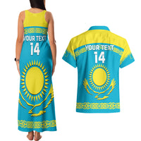 Custom Kazakhstan Hockey Couples Matching Tank Maxi Dress and Hawaiian Shirt 2024 Go Kazakh - Wonder Print Shop