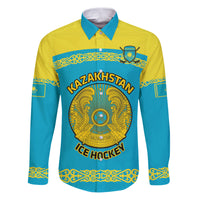Custom Kazakhstan Hockey Family Matching Puletasi and Hawaiian Shirt 2024 Go Kazakh - Wonder Print Shop