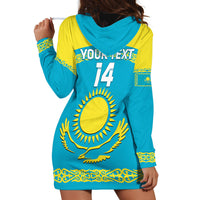 Custom Kazakhstan Hockey Hoodie Dress 2024 Go Kazakh - Wonder Print Shop