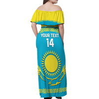 Custom Kazakhstan Hockey Off Shoulder Maxi Dress 2024 Go Kazakh - Wonder Print Shop