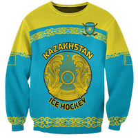 Custom Kazakhstan Hockey Sweatshirt 2024 Go Kazakh - Wonder Print Shop