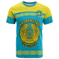 Custom Kazakhstan Hockey T Shirt 2024 Go Kazakh - Wonder Print Shop