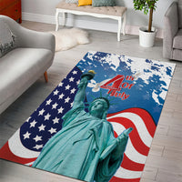 United States 4th Of July Area Rug USA Statue of Liberty Proud - Wonder Print Shop