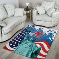 United States 4th Of July Area Rug USA Statue of Liberty Proud - Wonder Print Shop