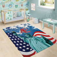 United States 4th Of July Area Rug USA Statue of Liberty Proud - Wonder Print Shop