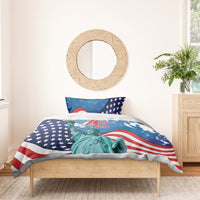 United States 4th Of July Bedding Set USA Statue of Liberty Proud - Wonder Print Shop