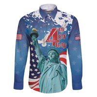 United States 4th Of July Family Matching Mermaid Dress and Hawaiian Shirt USA Statue of Liberty Proud - Wonder Print Shop