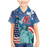 United States 4th Of July Family Matching Mermaid Dress and Hawaiian Shirt USA Statue of Liberty Proud - Wonder Print Shop