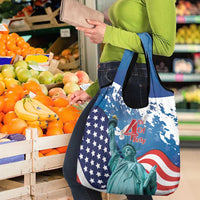 United States 4th Of July Grocery Bag USA Statue of Liberty Proud