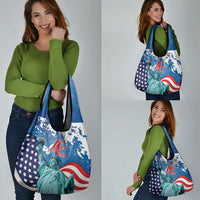United States 4th Of July Grocery Bag USA Statue of Liberty Proud