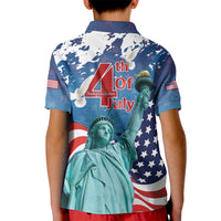 United States 4th Of July Kid Polo Shirt USA Statue of Liberty Proud - Wonder Print Shop