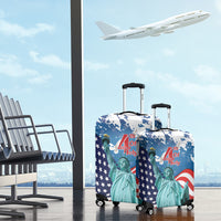United States 4th Of July Luggage Cover USA Statue of Liberty Proud - Wonder Print Shop