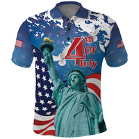United States 4th Of July Polo Shirt USA Statue of Liberty Proud - Wonder Print Shop