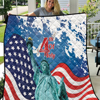 United States 4th Of July Quilt USA Statue of Liberty Proud - Wonder Print Shop