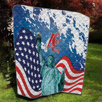 United States 4th Of July Quilt USA Statue of Liberty Proud - Wonder Print Shop