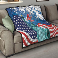 United States 4th Of July Quilt USA Statue of Liberty Proud - Wonder Print Shop