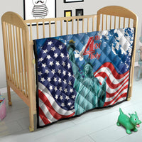 United States 4th Of July Quilt USA Statue of Liberty Proud - Wonder Print Shop