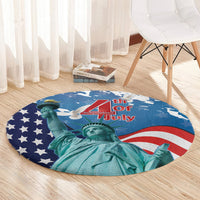 United States 4th Of July Round Carpet USA Statue of Liberty Proud