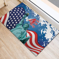 United States 4th Of July Rubber Doormat USA Statue of Liberty Proud - Wonder Print Shop